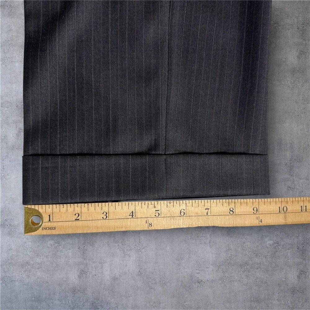 RALPH LAUREN Classic Mens 2 Piece Suit Blazer Jacket 46R Pant 40Wx29L Gray Wool